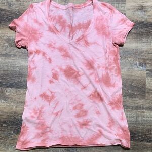 Victoria's Secret Pink Tie-Dye V-Neck Tee